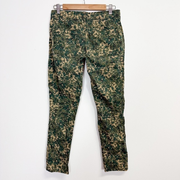 Hei Hei Pants Womens 27 Green Camo Floral Print Anthropologie Stretch Casual - Picture 2 of 12